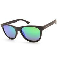 North Beach Croaker Satin Black/Green Mirror Polarised Unisex Sunglasses 70411