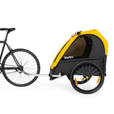 Burley Bee Double Bike and E-Bike Compatible Kids Bike Trailer (2023 Model)