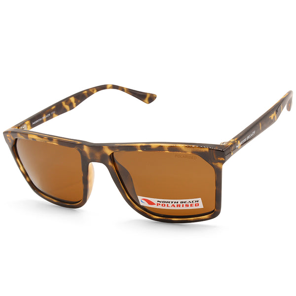 North Beach Sterlet Shiny Tortoise/Brown Polarised Unisex Sunglasses 70734