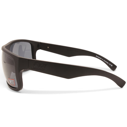 Dirty Dog Anvil Satin Satin Black/Grey Unisex Polarised Sunglasses