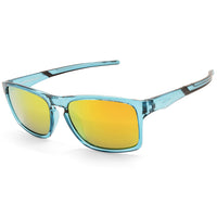 North Beach Humpy Crystal Blue/Gold Mirror Unisex Polarised Sunglasses 70728