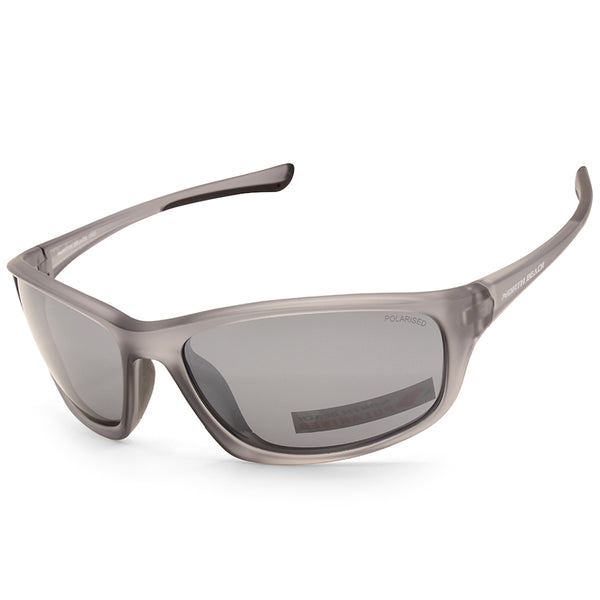 North Beach Hariyo Crystal Grey/Grey Men's Polarised Sports Sunglasses 70625
