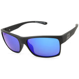 Dirty Dog Furnace Satin Black/Blue Mirror Polarised Unisex Sunglasses 53620