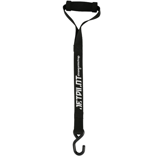 Jetpilot 70cm Strong Arm Ergonomic Dragging Strap with Handle and Hook (Black)