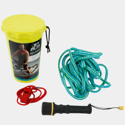 Jetpilot Venture Jet Ski Marine Safety Kit with Whistle, Torch, Tow Rope and Buoy
