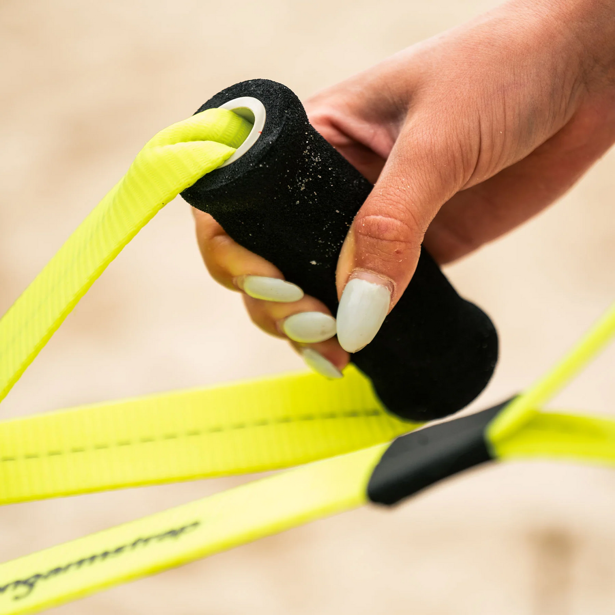 Jetpilot 70cm Dual Strong Arm Dragging Strap with Handle and Hook (Fluro Yellow)
