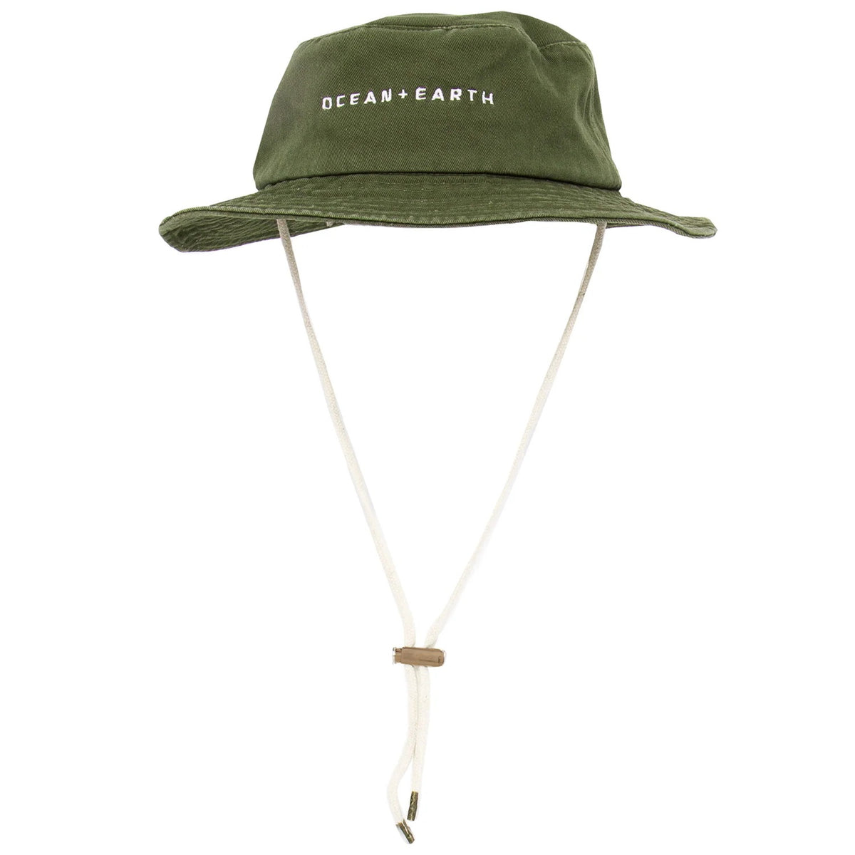 Ocean & Earth Kids One-Dayer Cotton Soft Brim Hat - Dark Olive Sizes 53-55cm