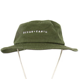 Ocean & Earth Kids One-Dayer Cotton Bucket Hat - Dark Olive Sizes 53-55cm