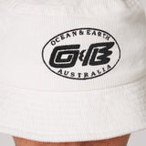 Ocean & Earth Men's Heritage Washed Cotton Corduroy Bucket Hat (Antique White)