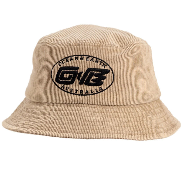 Ocean & Earth Men's Heritage Washed Cotton Corduroy Bucket Hat (Almond)