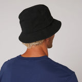 Ocean & Earth Men's Cotton Canvas Corp Bucket Hat (Black)
