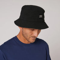 Ocean & Earth Men's Cotton Canvas Corp Bucket Hat (Black)