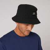 Ocean & Earth Men's Cotton Canvas Corp Bucket Hat (Black)