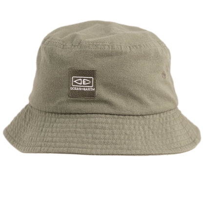 Ocean & Earth Men's Cotton Canvas Corp Bucket Hat (Olive)