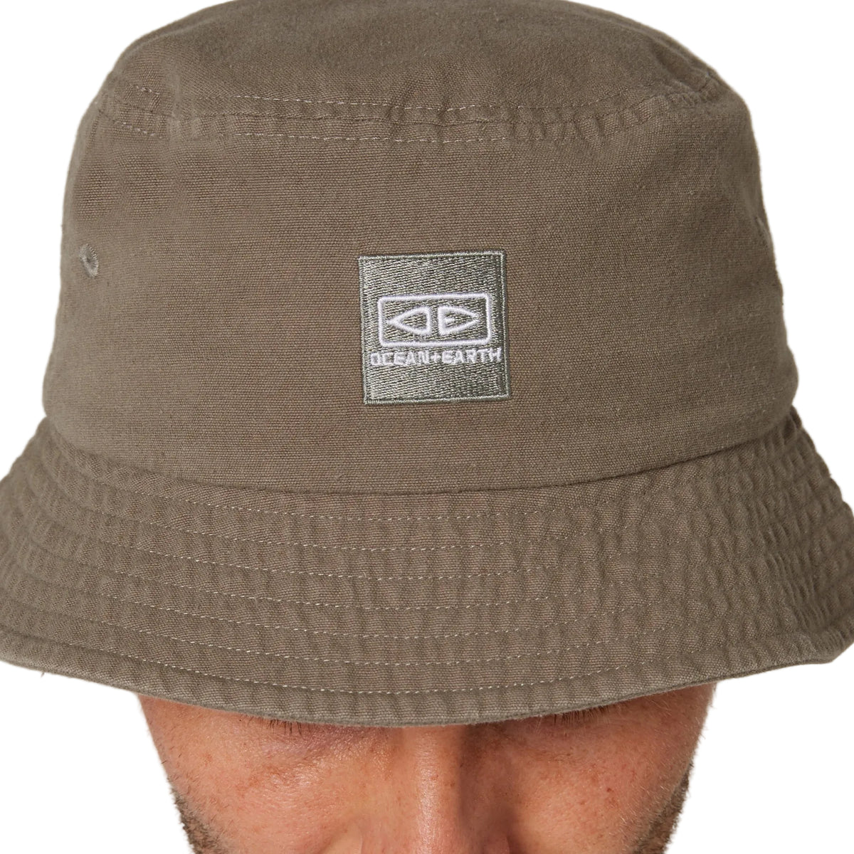 Ocean & Earth Men's Cotton Canvas Corp Bucket Hat (Olive)