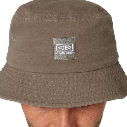 Ocean & Earth Men's Cotton Canvas Corp Bucket Hat (Olive)