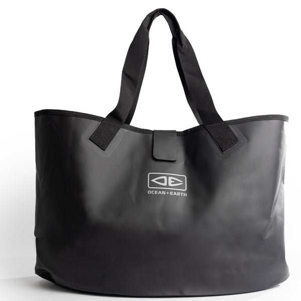 Ocean & Earth 47 Litre Waterproof Beach Tote Bag Black PVC Small