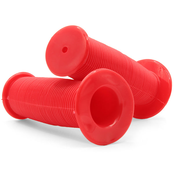 Bikelane 95mm Kids Bike Mushroom Handlebar Grip Pair (Red)