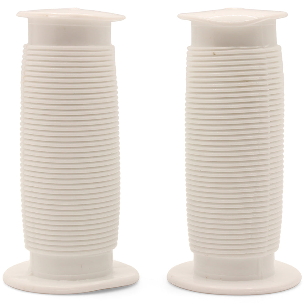 Bikelane 80mm Kids Bike Mushroom Handlebar Grip Pair (White)
