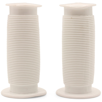 Bikelane 80mm Kids Bike Mushroom Handlebar Grip Pair (White)