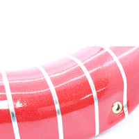 Red Sparkle and Silver Stripe Lowrider Dragster Bike Saddle Seat