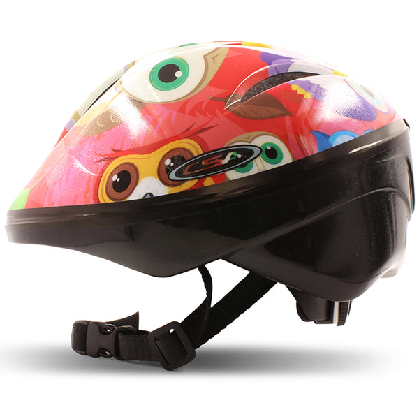 ariel bike helmet CSA Ariel Purple Owl Pattern Childrens Bike Helmet Size 48-52cm – Action Bike & Ski