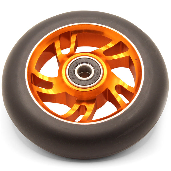 Universal 100mm Alloy Scooter Wheel with Abec 9 Bearing (Orange)