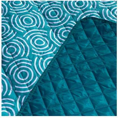 Mirage 2 x 2m Synthetic Soft Padded Beach Mat with Umbrella Hole (Aqua)