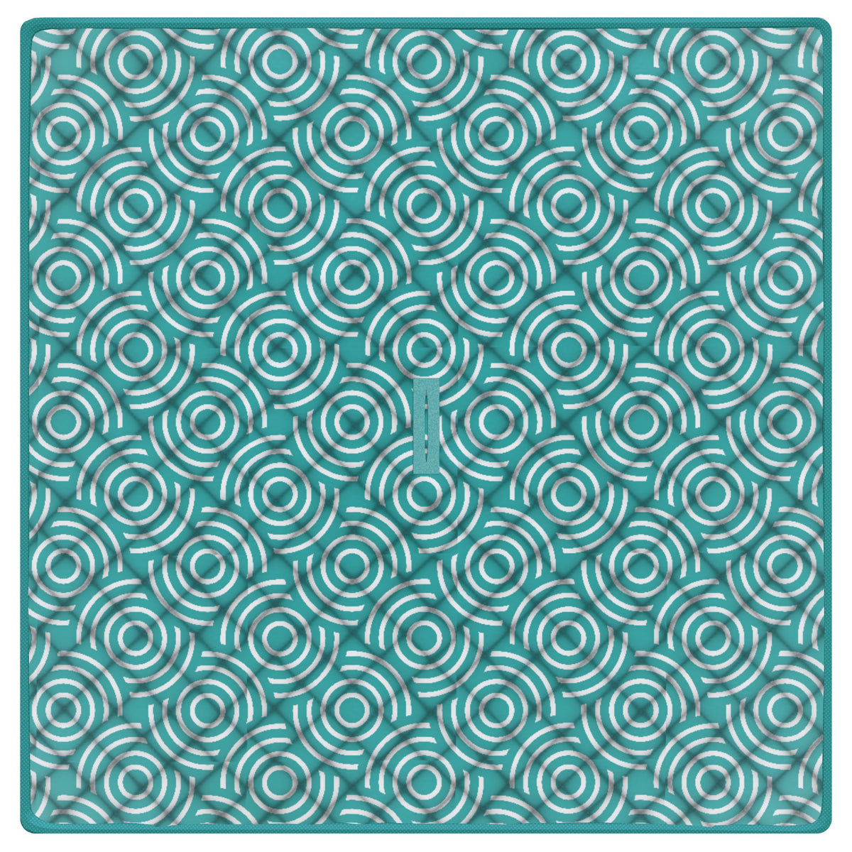 Mirage 2 x 2m Synthetic Soft Padded Beach Mat with Umbrella Hole (Aqua)