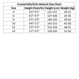 Crystal Girls Superstretch Long Sleeve 3/2mm Neoprene Steamer Wetsuit (Blue/Black)