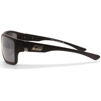 Dirty Dog Storm Satin Black/Grey-Silver Mirror Polarised Unisex Sunglasses 53344