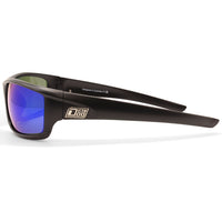 Dirty Dog Clank Satin Black/Green Mirror Polarised Men's Sports Sunglasses 53443
