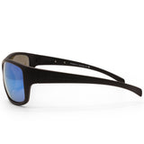Dirty Dog Phin Satin Black/Ice Blue Mirror Polarised Unisex Sunglasses