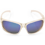 Dirty Dog Shock Satin Clear Crystal/Green Polarised Unisex Sports Sunglasses 53509