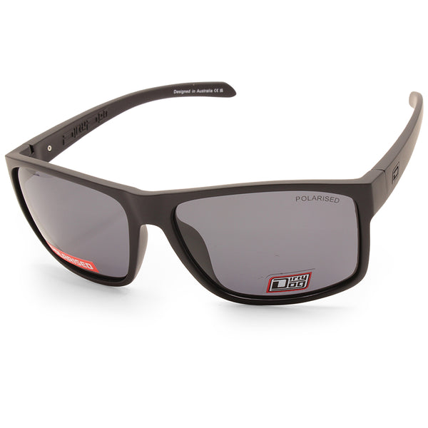 Dirty Dog Blast XL Satin Black/Grey Polarised Men's Sunglasses