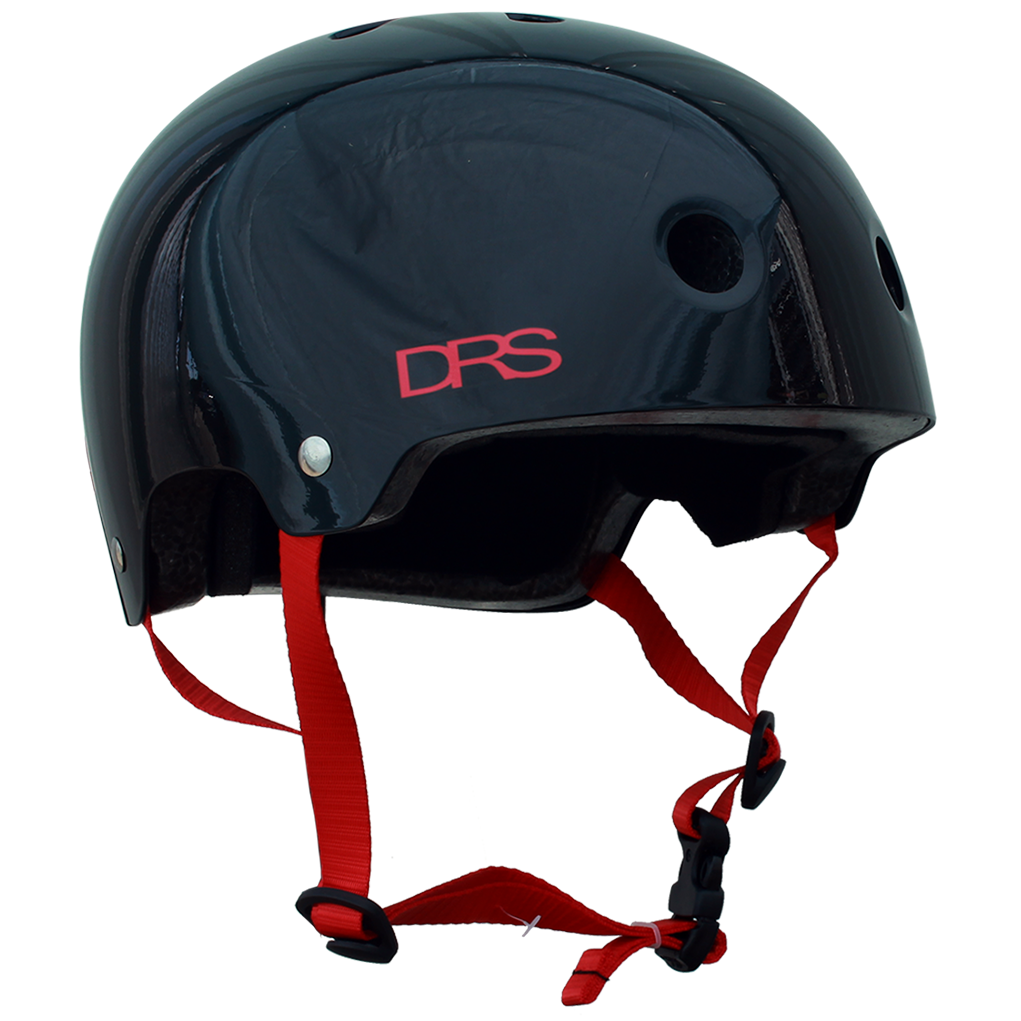 DRS Black Gloss Kids to Adult Size Bike Helmet AS/NZS Safety Standard Certified