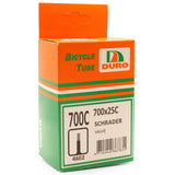 Duro 700 x 25C Bicycle Tyre Tube for 700c Bike Tyres Size Schrader Valve