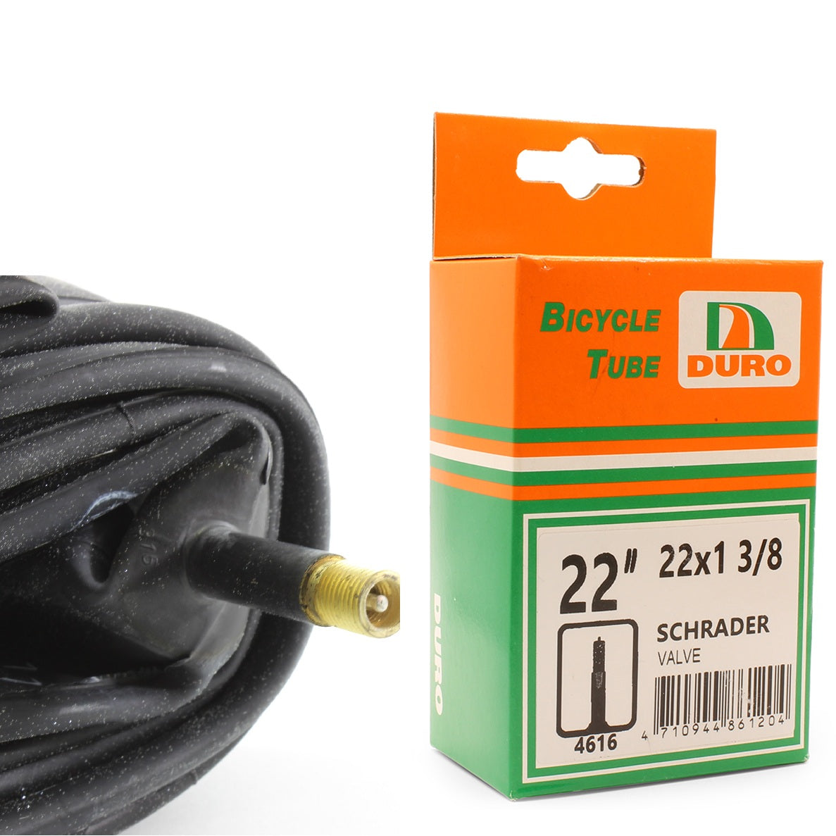 Duro 22" x 1 3/8 Bicycle Tyre Tube for 22 Inch Bike Tyres Schrader Valve
