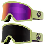 Dragon DX3 Plus Matcha/Purple Ionized Lumalens Unisex Adult Snow Ski Goggles