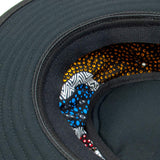 Durack Unisex Wide Brim Oilskin Hat With Chinstrap & Toggle (Brown)