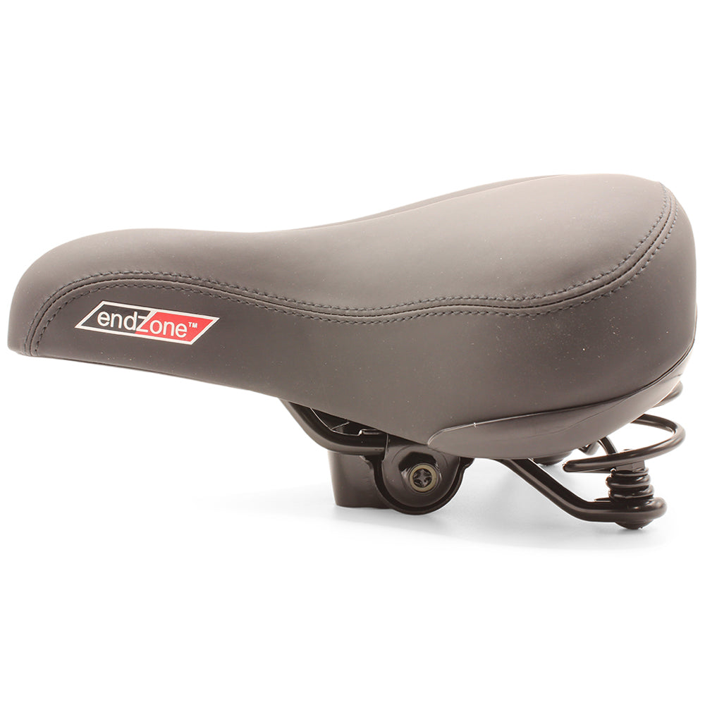 EndZone Plush Extra Comfort Sprung Ladies Bike Seat/Saddle 190 x 210mm (Black)