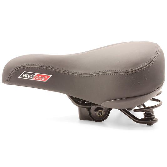 EndZone Plush Extra Comfort Sprung Ladies Bike Seat/Saddle 190 x 210mm (Black)