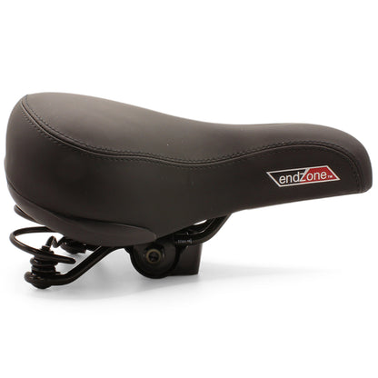 EndZone Plush Extra Comfort Sprung Ladies Bike Seat/Saddle 190 x 210mm (Black)
