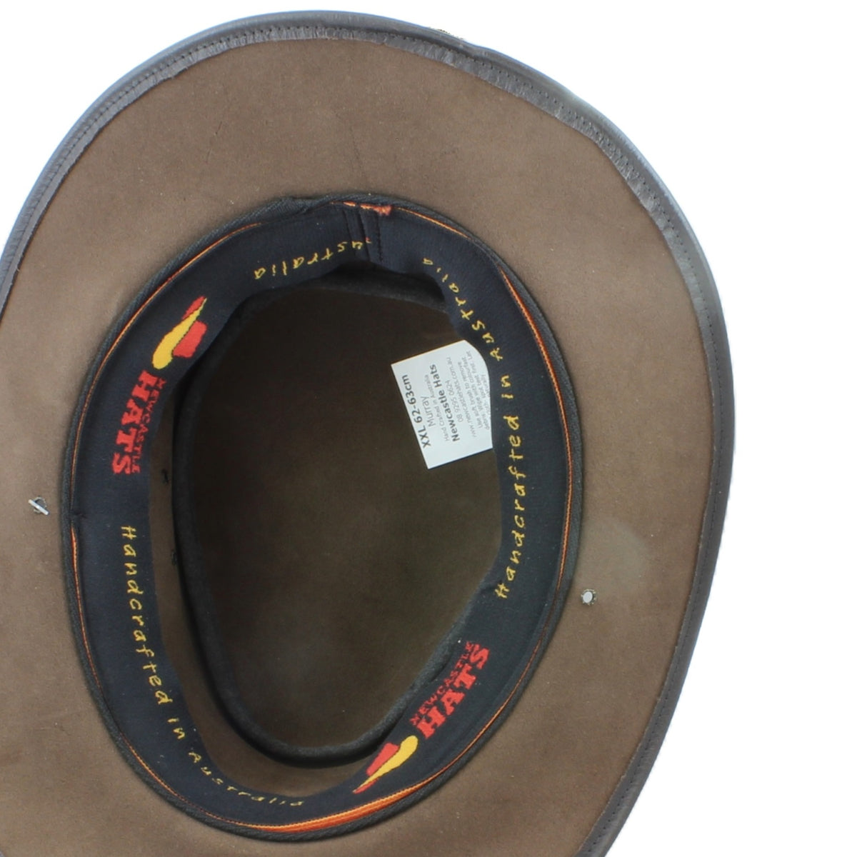 Murray Lightweight Dark Brown Curved Brim Waxed Leather Bush Hat
