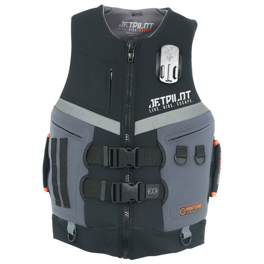 Jetpilot Venture Teens/Men's Neoprene L50 Life Jacket Vest Size S (Black-Charcoal)