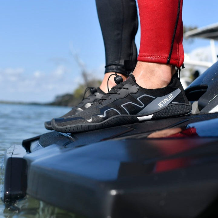 Jetpilot Venture Black Toggle Lace Neoprene Jet Ski Watershoes Sizes 8-9