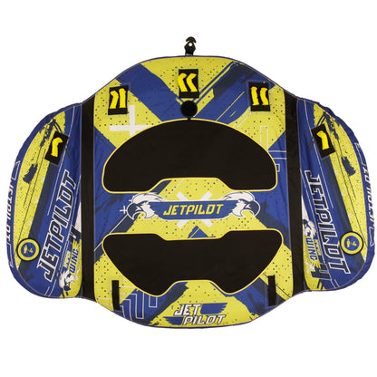 Jetpilot JP4 Hyper Wing Towable 4-Person Inflatable Ski Tube (Blue/Yellow)