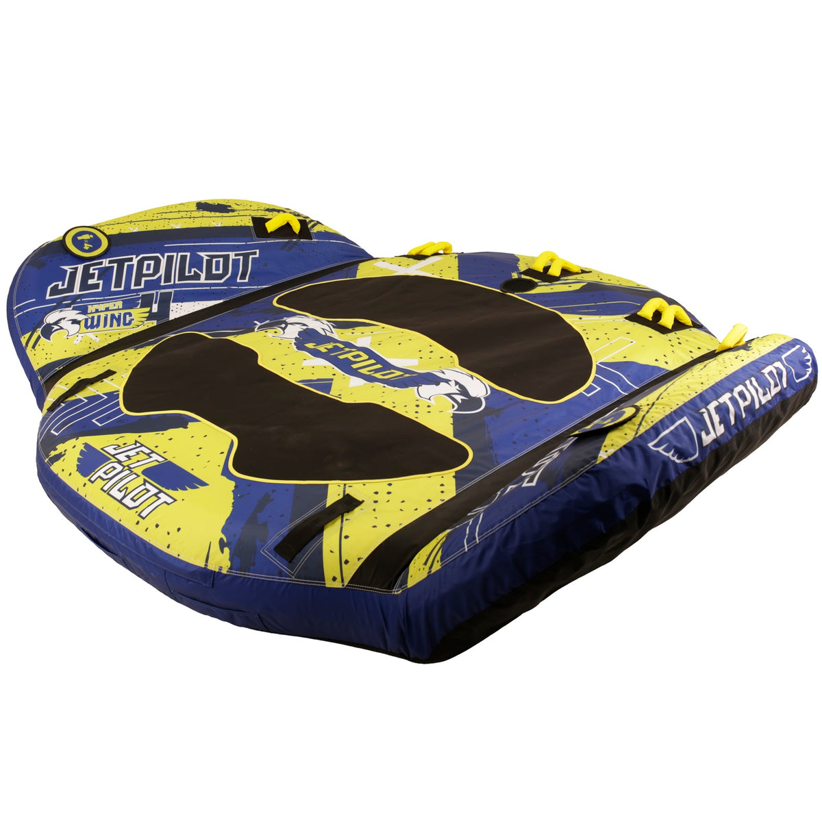 Jetpilot JP4 Hyper Wing Towable 4-Person Inflatable Ski Tube (Blue/Yellow)