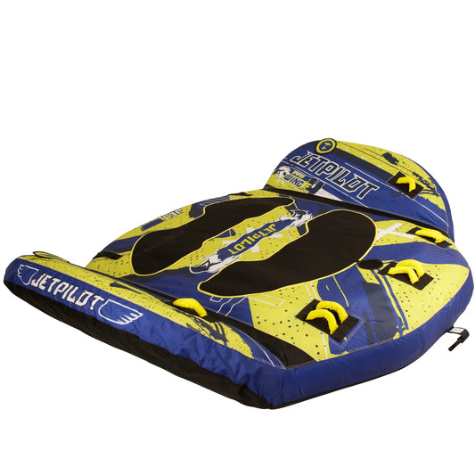 Jetpilot JP4 Hyper Wing Towable 4-Person Inflatable Ski Tube (Blue/Yellow)