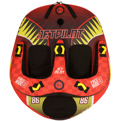 Jetpilot Freeride 3 Person Inflatable Towable Ski Tube (Red/Yellow)